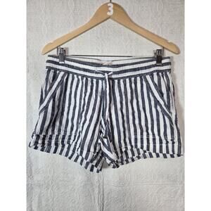 St John's‎ Bay Navy White Stripe Linen Blend Breathable Spring Summer
